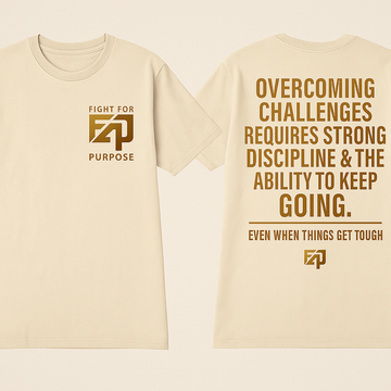 F4P "Discipline & Drive" Oversized T-shirt – Beige Edition