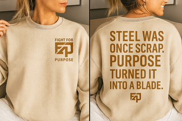 F4P “Steel & Purpose” Premium Crewneck – Beige Edition