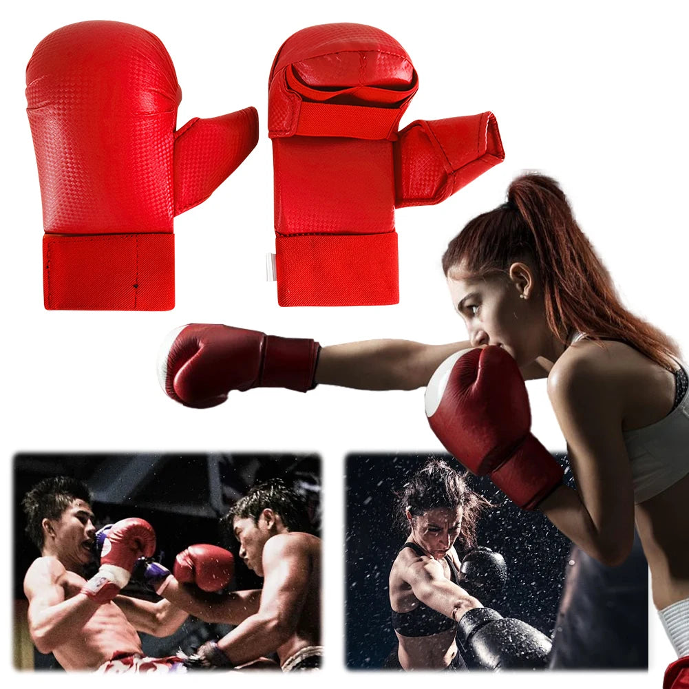 PU Leather Karate Boxing Gloves Non Slip